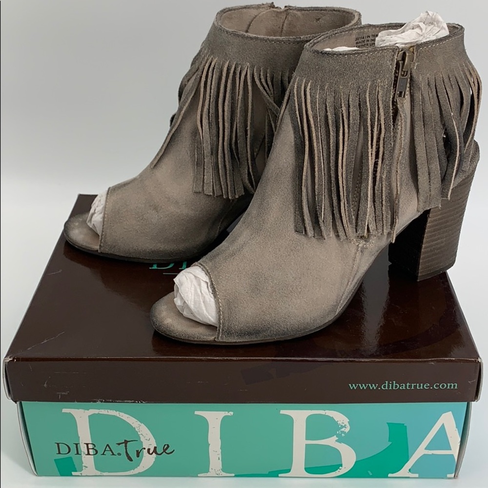 Diba booties 11 ankle boots In Tern fringe tan